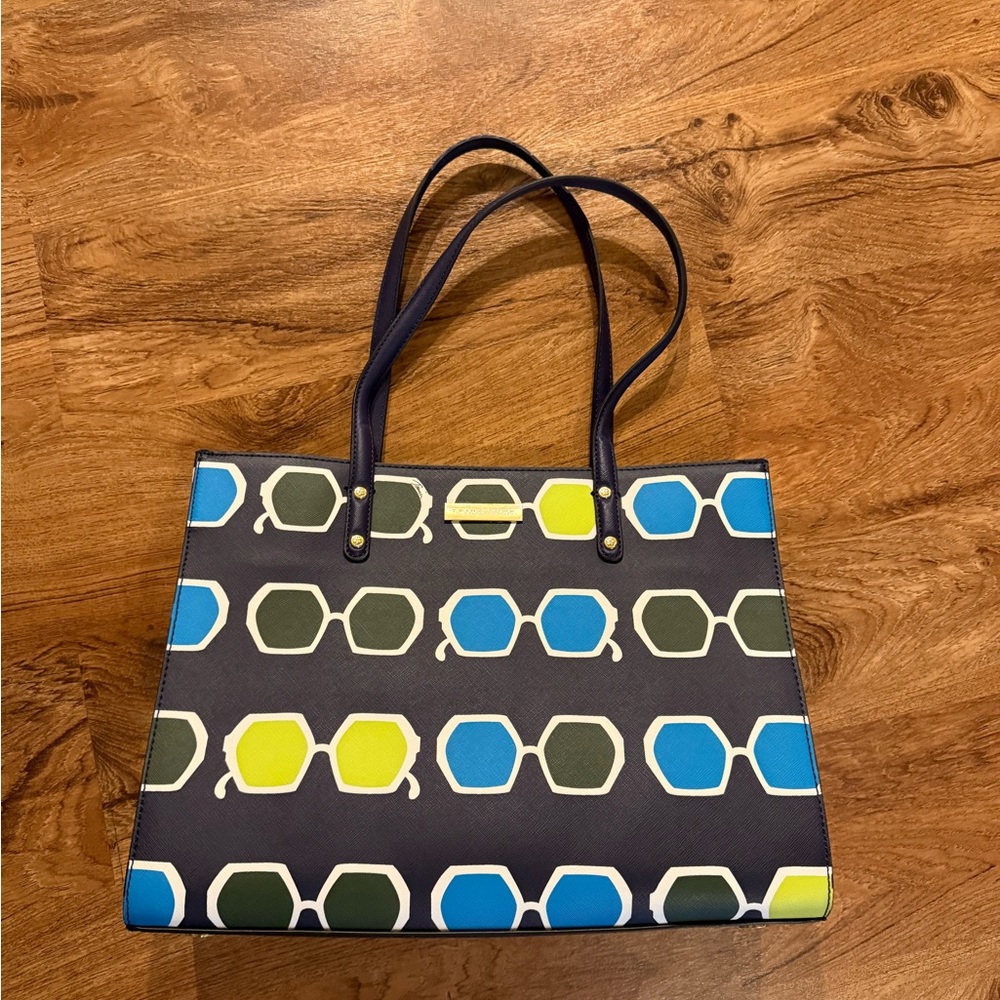 Trina Turk Blue and Green Tote Bag